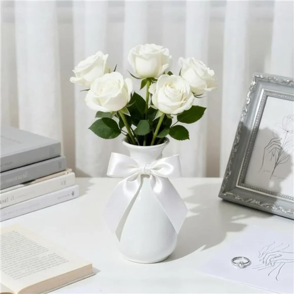 White Satin Ribbon 1 5 Inch Wide 25 Yards Double Face Ribbon for Wedding Crafts